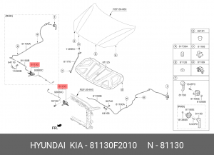 Замок капота HYUNDAI Elantra (16-) OE 81130F2010 HYUNDAI KIA