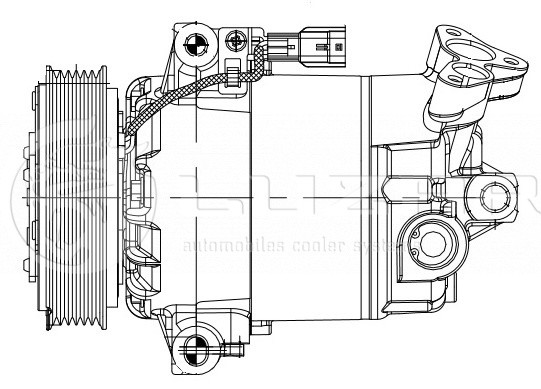 компрессор кондиционера!\ Nissan Qashqai 2.0i 06> LCAC14JD LUZAR