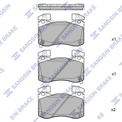 Колодки передние HYUNDAI GENESIS 17- SP1936 SP1936 SANGSIN