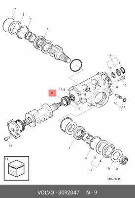 Подшипник игольчатый ГУР Volvo F/FL/FH/FM/B 3092047 VOLVO