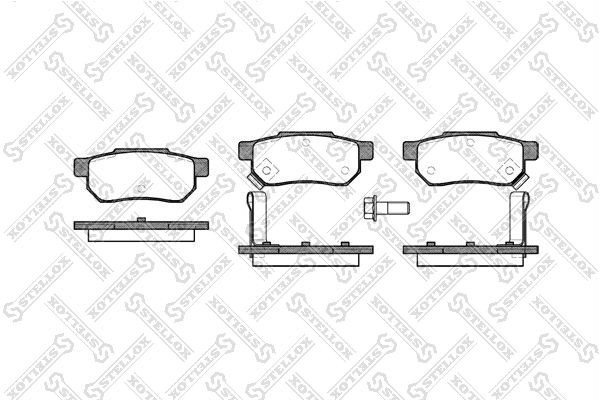 колодки диск. задн.!\ Honda Civic 1.4-1.6 87-01/MG, Prelude 2.0 88-92 244-002-SX STELLOX