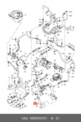 КОЛЬЦО УПЛОТНИТЕЛЬНОЕ  DICHTRING N90933101 N 909 331 01 VAG