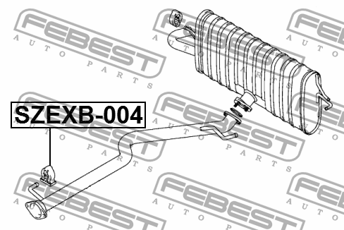 Кронштейн SUZUKI Escudo глушителя FEBEST SZEXB-004 FEBEST