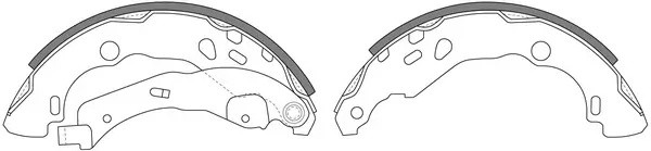Колодки барабанные CITROEN C3 II, RENAULT LOGAN, PEUGEOT 208 BS43619 BS43619 SB NAGAMOCHI