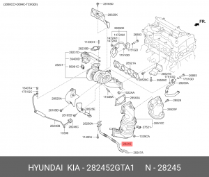 Масляный шланг 28245-2GTA1 282452GTA1 HYUNDAI KIA