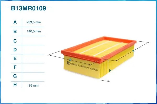Фильтр воздушный B13MR0109 B13MR0109 CWORKS