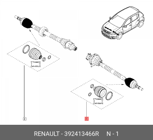 К-Т ПЫЛЬНИКА ПОЛУОСИ 392413466R RENAULT