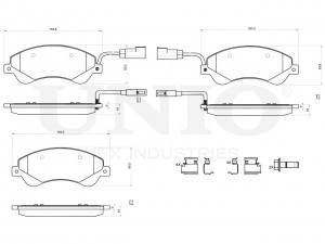 Колодки тормозные диск. передние с датчиком BRP-20220 UNIO