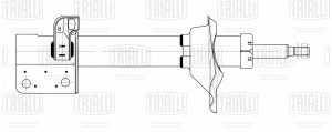 Амортизатор задн. прав. газ. для ам Subaru Forester (97-) (AG 22402) AG 22402 TRIALLI