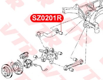 Сайлентблок SUZUKI Jimny (98-19) рычага заднего верхнего VTR SZ0201R VTR