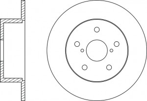 Диск тормозной SUBARU Legacy задний (1шт.) NIBK RN1509 NIBK