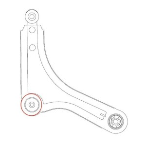 Сайлентблок NISSAN Qashqai 2006 ~ 2013 / Juke 2010 ~ / Leaf 2010 ~ / ESQ 2014 ~  GV0983 CTR