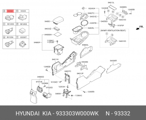 ВЫКЛЮЧАТЕЛЬ ПОДОГРЕВА СИДЕНИЯ 933303W000WK HYUNDAI KIA