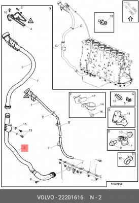 Горловина маслозаливная 22201616 VOLVO