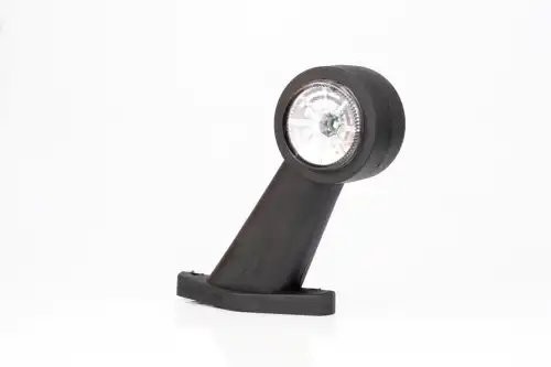 фонарь габаритный! рожок LED наклонный кор., L=133mm, красный/белый 12-36V с каб FT009CLED FRISTOM