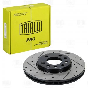Диск торм. Opel Astra H (04-) перед. d=280, 5 отв. перф., слотир. (DF 2973s) PRO DF 2973S TRIALLI