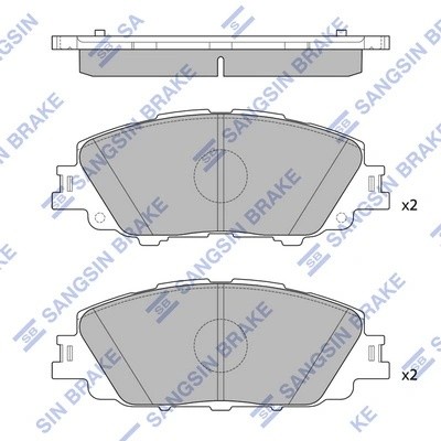 Колодки тормозные TOYOTA Auris,Corolla (18-) передние (4шт.) SANGSIN SP4340 SANGSIN