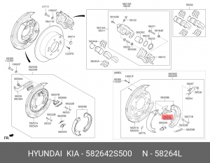 Регулятор HYUNDAI Creta (16-18) колодок тормозных задних OE 582642S500 HYUNDAI KIA