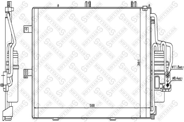 NS94546=OL5307=GR904476=VL817609 [9201959] !радиатор конд.\Opel Corsa 1.0-1.8 00 10-45142-SX STELLOX