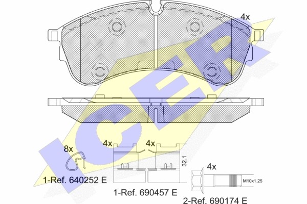 142283 колодки дисковые передние!\ VW Crafter 2.0TDI 16> 142283 ICER