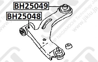 Сайлентблок рычага задний MAZDA TRIBUTE 00-12, FORD ESCAPE 00-07 BH25049 BH25049 JIKIU