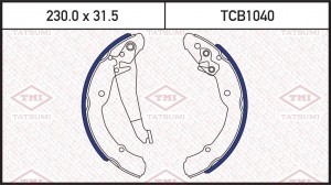 Колодки тормозные барабанные SKODA Octavia/Roomster 96-VW Caddy 96- TCB1040 TCB1040 TATSUMI