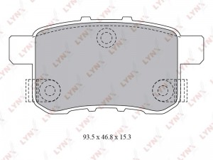 Колодки тормозные дисковые задние BD-3431 LYNXAUTO