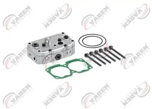 ГБЦ компрессора в сборе+уплотнения+болты VOLVO/DAF/RENAULT WABCO:911 505 150/151 160510 VADEN