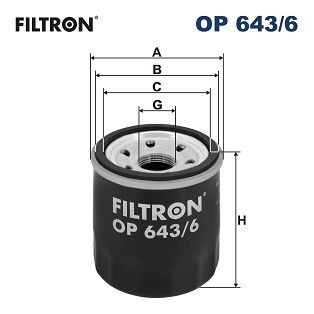Фильтр масляный для а/м Lada X-RAY Filtron OP6436 FILTRON