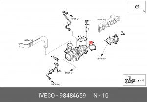 прокладка турбокомпрессора!\Iveco T Daily 98484659 IVECO