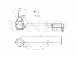 Наконечник рулевой левый SSP-10004 UNIO