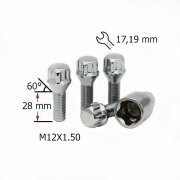 Болт колеса М14х1.5х28 секретки комплект 5шт SDS EXCLUSIVE FPU11022CHX SDS EXCLUSIVE