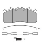 колодки тормозные! WVA29211 с р/к, зад дисковый тормоз Meritor Elsa 225L\ SCANIA 31010045 WUHLERMANN