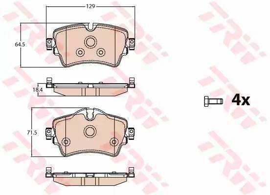 Колодки передние BMW 2 (F45) 9/14-, MINI COOPER S (F55) 7/14-  GDB2087 GDB2087 TRW