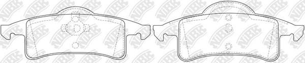 Колодки тормозные JEEP Grand Cherokee (88-05) задние (4шт.) NIBK PN0425 NIBK