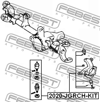 Опоры шаровые комплект 2020-JGRCH-KIT 2020-JGRCH-KIT FEBEST