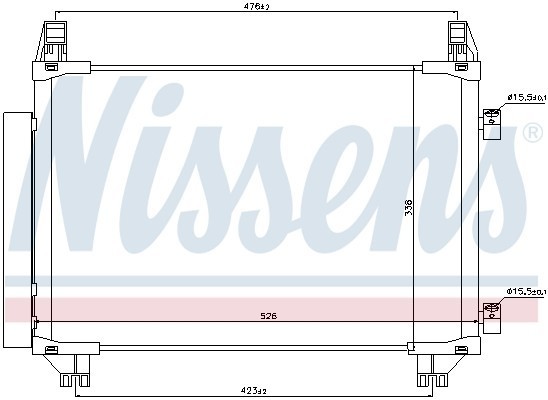 AVA TO5404=GR905750 [884600D050] !радиатор конд.\ Toyota Yaris 1.0-1.3VVT-i 06> 940050 NISSENS