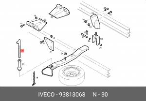 болт крепления запасного колеса!\IVECO 93813068 IVECO