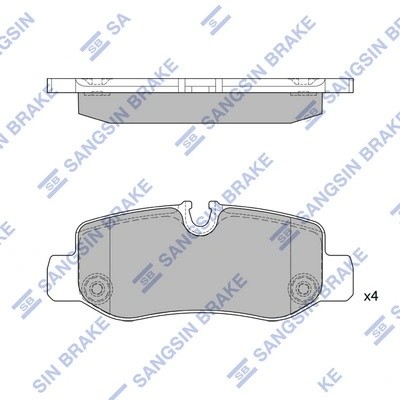 Колодки задние MERCEDES VITO (W447) SP4130 SP4130 SANGSIN