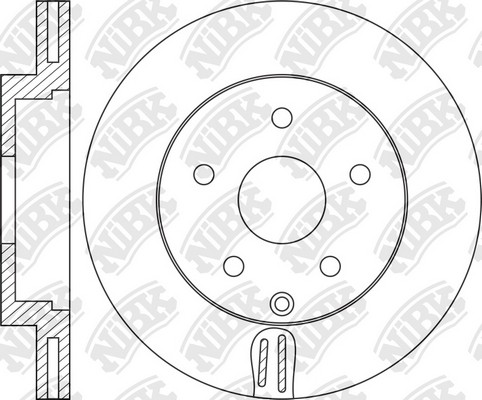 Диск тормозной LAND ROVER Range Rover (09-12) передний (1шт.) NIBK RN1728 NIBK