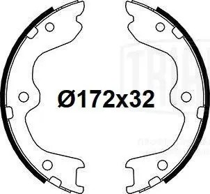 Колодки торм. Nissan Teana J32 (08-)/Infiniti EX (07-)/G (07-) барабан. ст. торм GF4618 TRIALLI