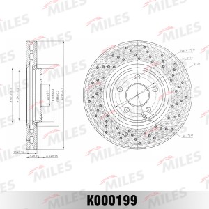 Диск тормозной передний D330мм. MERCEDES W211/W220 4-matic (TRW DF6079S) K000199 K000199 MILES