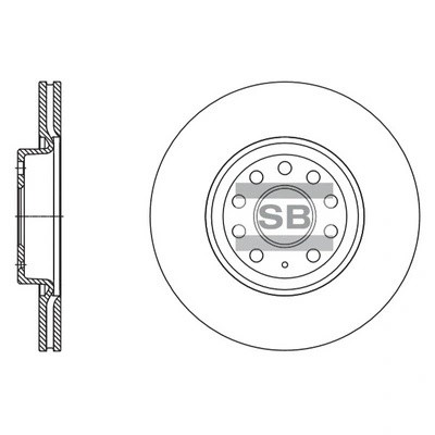 Диск тормозной VW PASSAT (36, 3C, 3G), GOLF V-VII SD5409 SD5409 SANGSIN