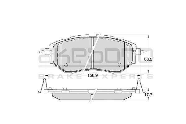 Колодки тормозные дисковые передние ПОДХОДЯТ ДЛЯ SUBARU LEGASY IV, OUTBACK (BM,  AN703WK AKEBONO