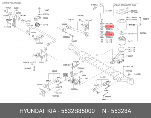 ВТУЛКА АМОРТИЗАТОРА ПЕРЕДНЕГО 5532885000 HYUNDAI KIA