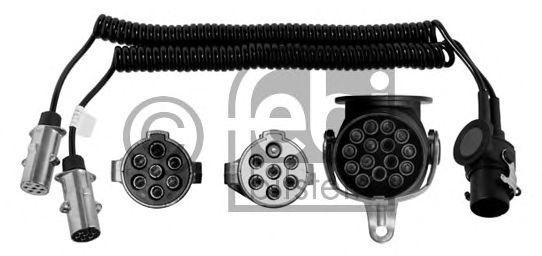 кабель! двойной с 3 штекерами 1x15+2x7 полюсный 32 витка, 24V L4500\ 21907 FEBI BILSTEIN