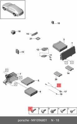 Болт (х10) для VAG DSG VAG N 91096801 N 910 968 01 VAG