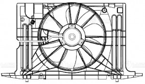 Вентилятор охлаждения с кожухом для а/м Toyota Corolla (07-)/Auris (09-) 1.4i/1. LFK1914 LUZAR