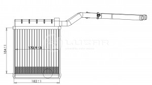 Радиатор отопителя FORD Focus (07-11) LUZAR LRH1076 LUZAR