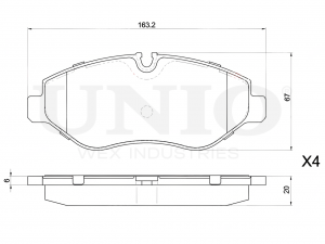 Колодки тормозные диск. передние BRP-20420 UNIO